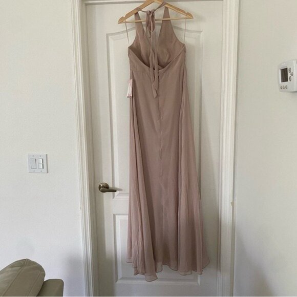 NWT: Birdy Grey Moni Convertible Dress Size Medium Nude Neutral Beige Bridesmaid - Picture 9 of 12